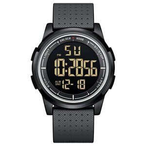 Ultra-Thin Digital Sports Watch Waterproof Rubber Strap 43mm